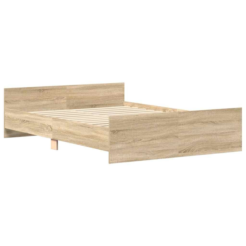 Bed Frame without Mattress Sonoma Oak 135x190 cm Price