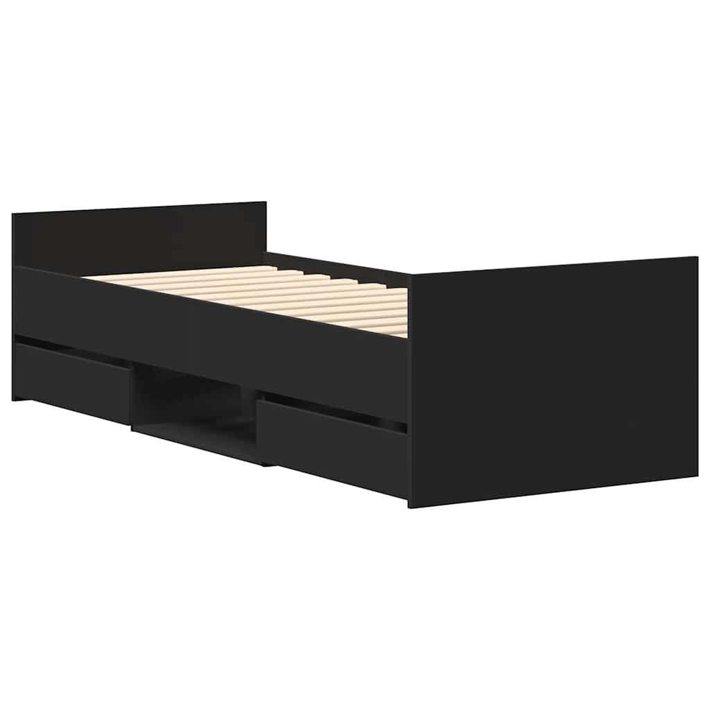 Bed Frame without Mattress Black 90x190 cm Price