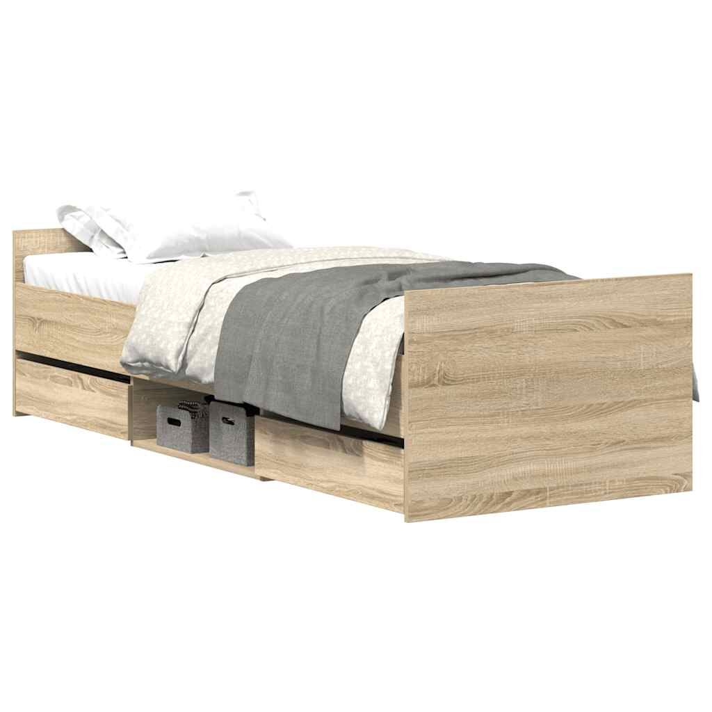 Bed Frame without Mattress Sonoma Oak 90x190 cm Price