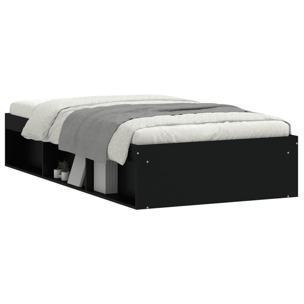 Bed Frame without Mattress Black 90x190 cm Price