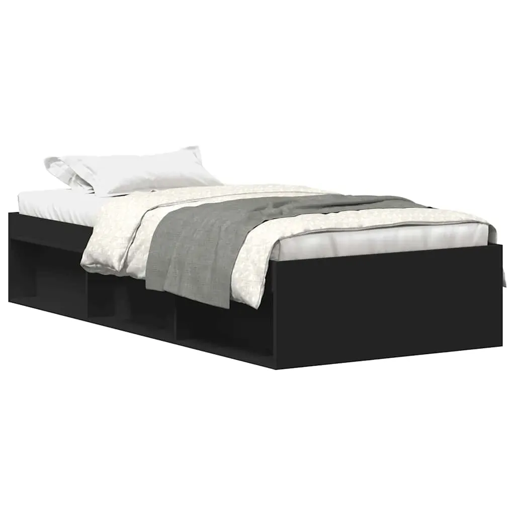 Bed Frame without Mattress Black 90x190 cm Price