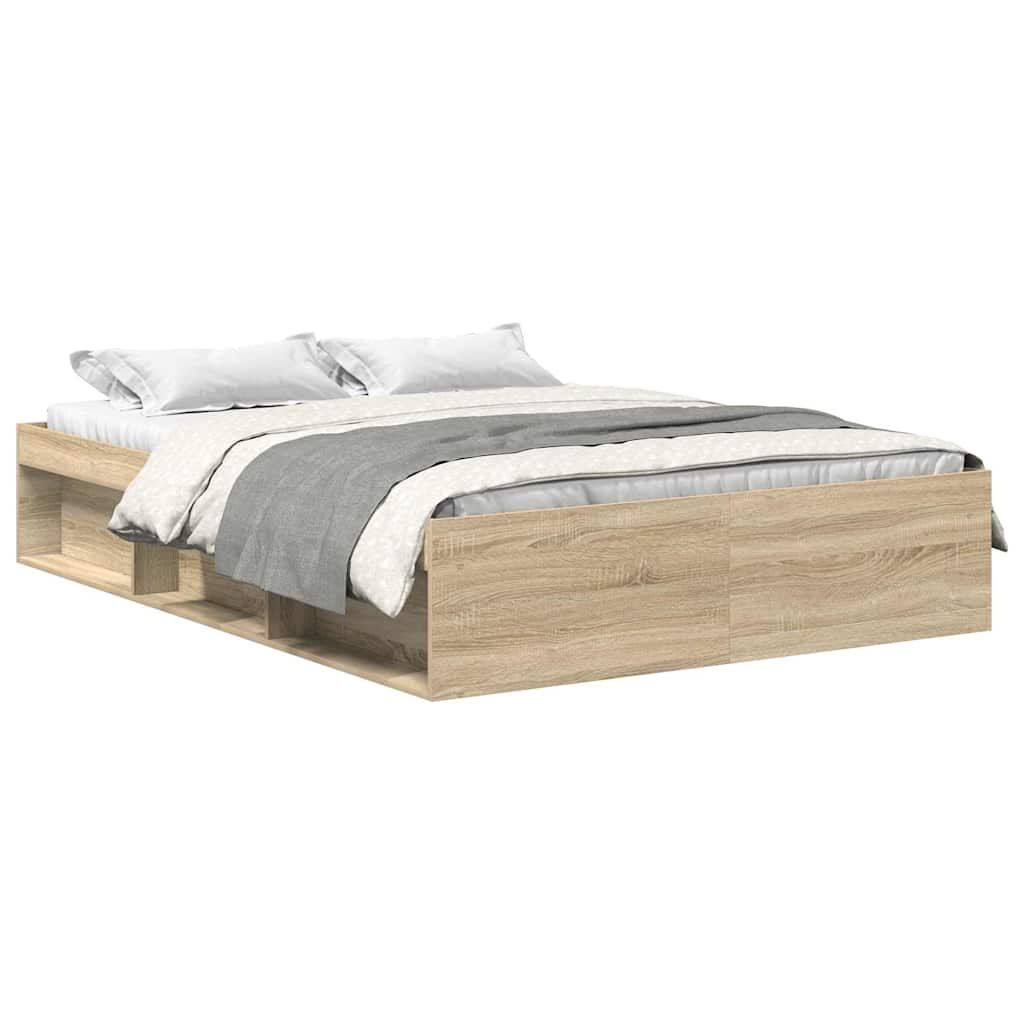 Bed Frame without Mattress Sonoma Oak 150x200 cm Price