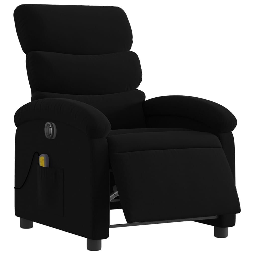 Electric Massage Recliner Chair Black Fabric Price