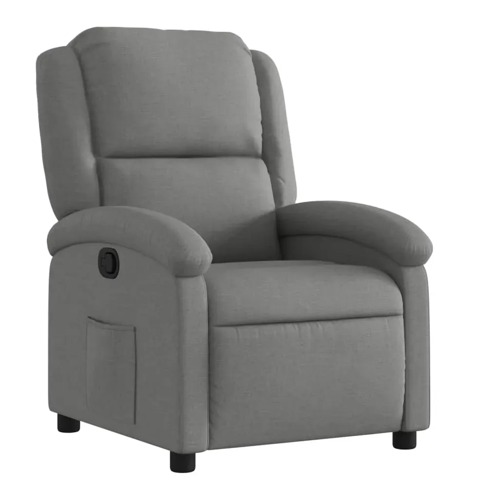 Recliner Chair Dark Grey Fabric Price