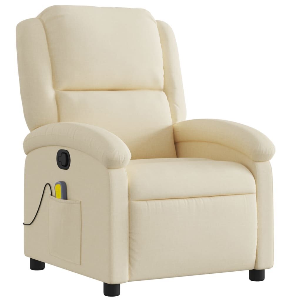 Massage Recliner Chair Cream Fabric Price