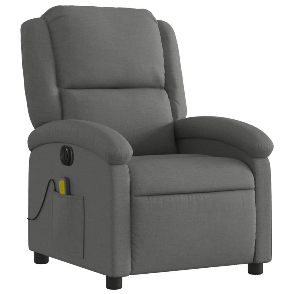 Electric Massage Recliner Chair Dark Grey Fabric Price