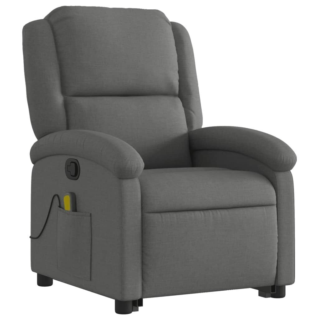 Stand up Massage Recliner Chair Dark Grey Fabric Price