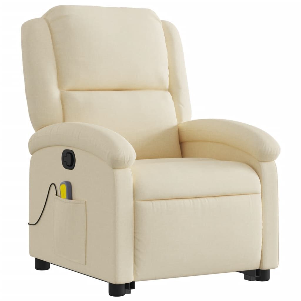 Stand up Massage Recliner Chair Cream Fabric Price