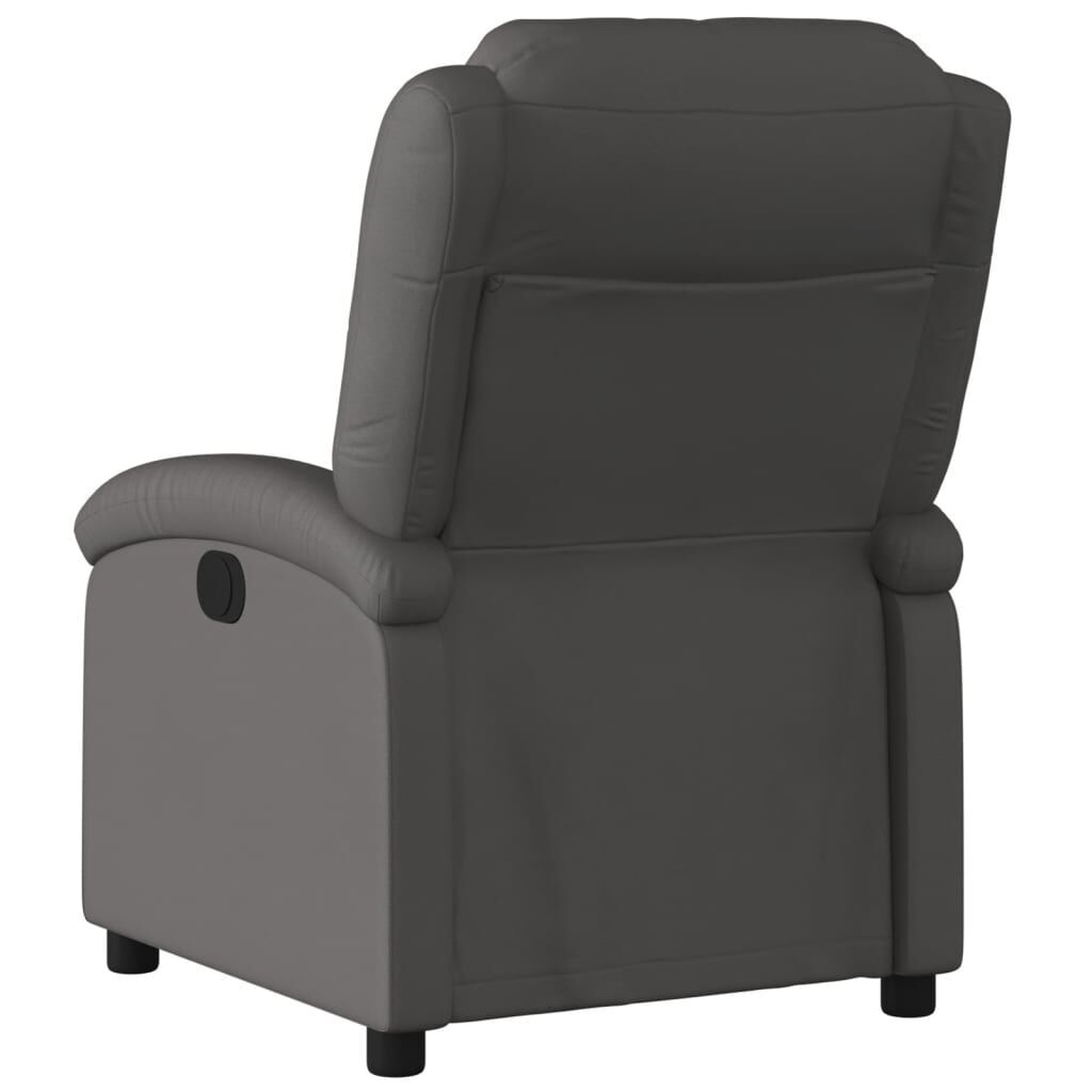 Recliner Chair Grey Real Leather Price