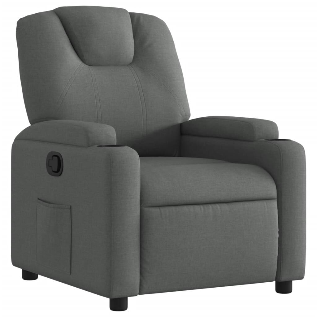 Recliner Chair Dark Grey Fabric Price