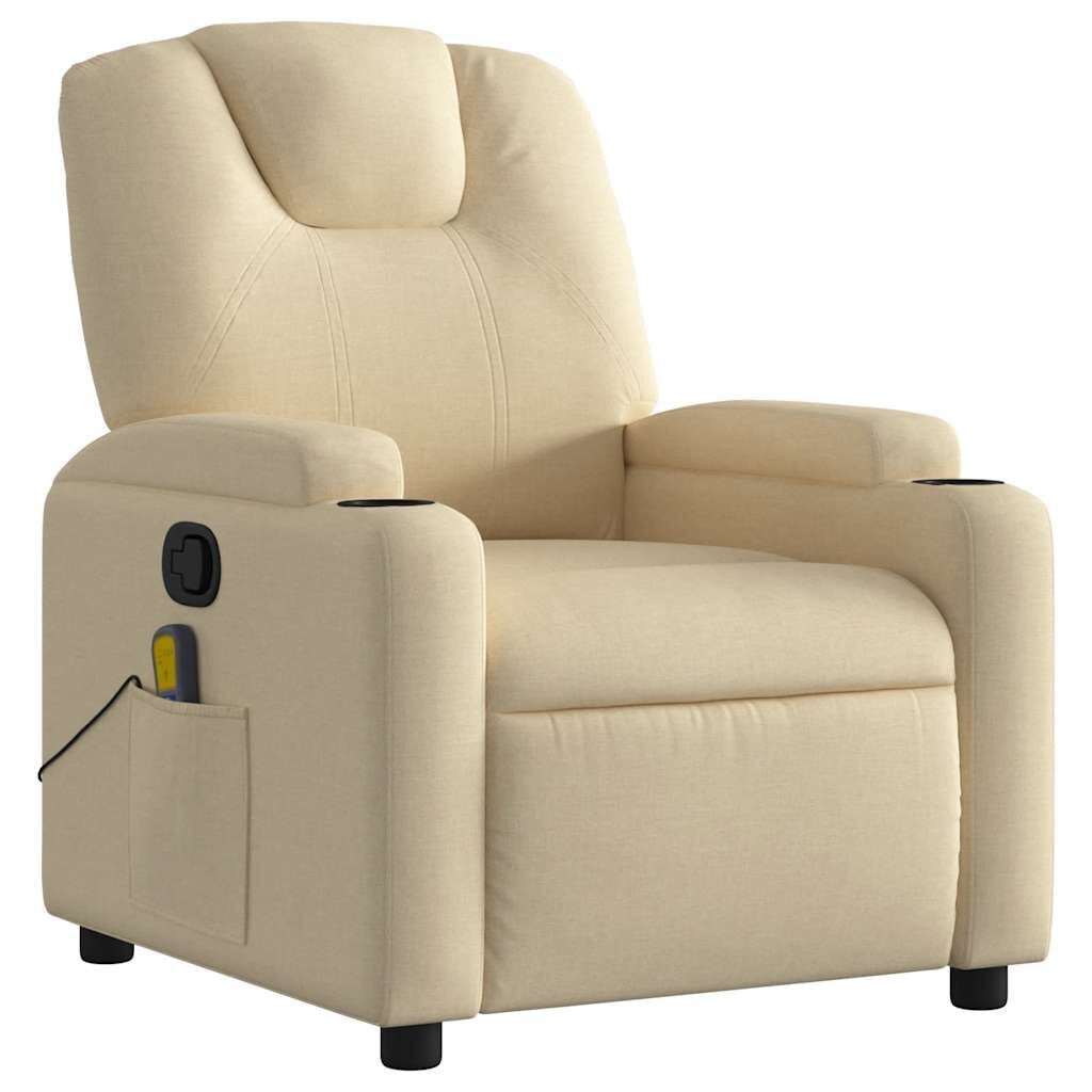 Massage Recliner Chair Cream Fabric Price