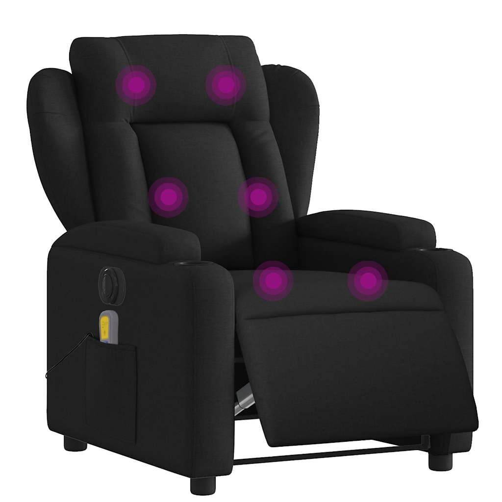 Electric Massage Recliner Chair Black Fabric Price