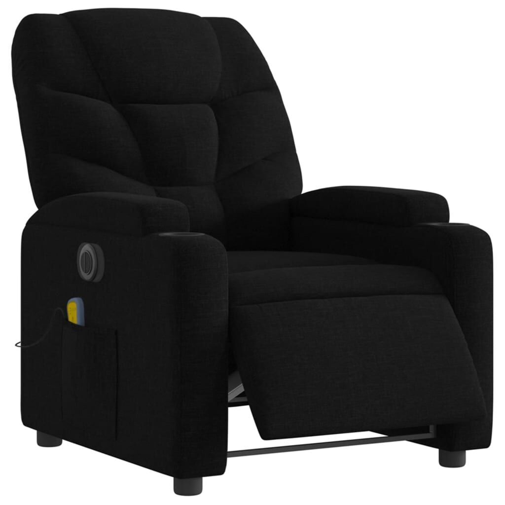 Electric Massage Recliner Chair Black Fabric Price