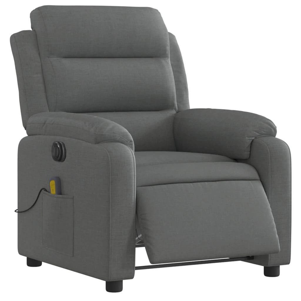 Electric Massage Recliner Chair Dark Grey Fabric Price