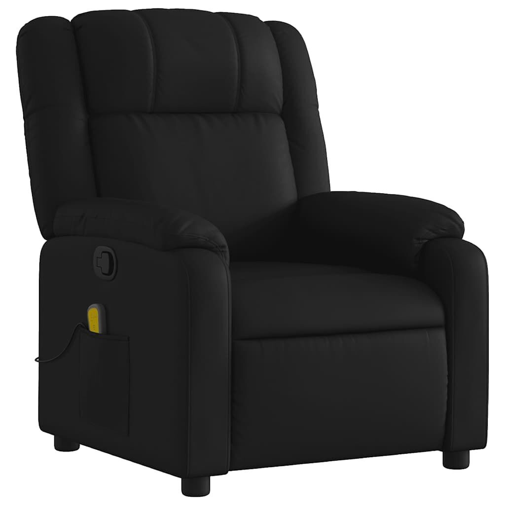 Massage Recliner Chair Black Faux Leather Price
