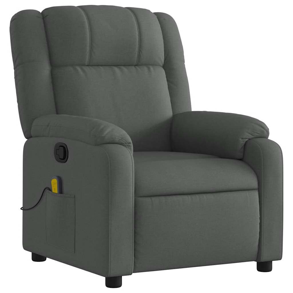Massage Recliner Chair Dark Grey Fabric Price