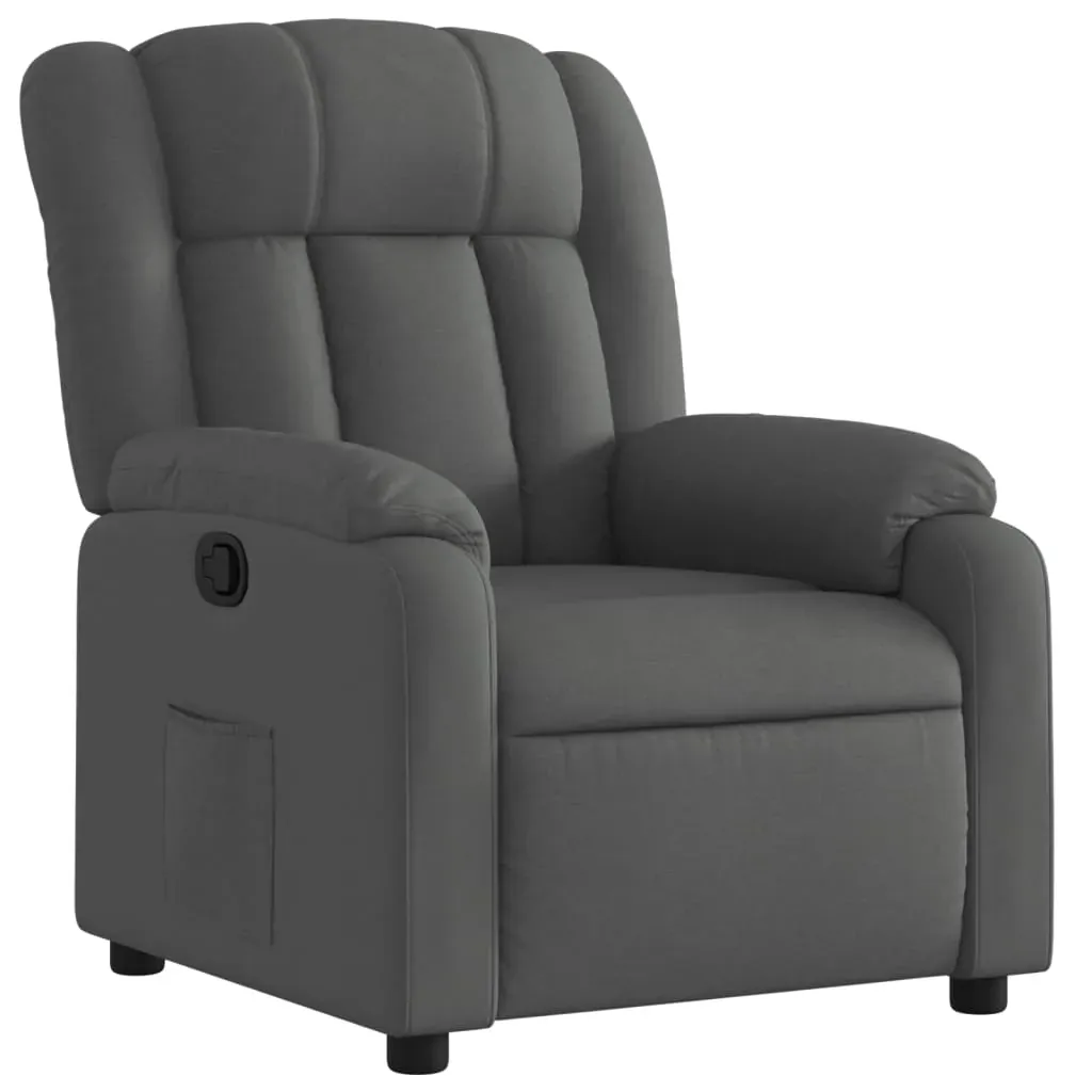 Recliner Chair Dark Grey Fabric Price