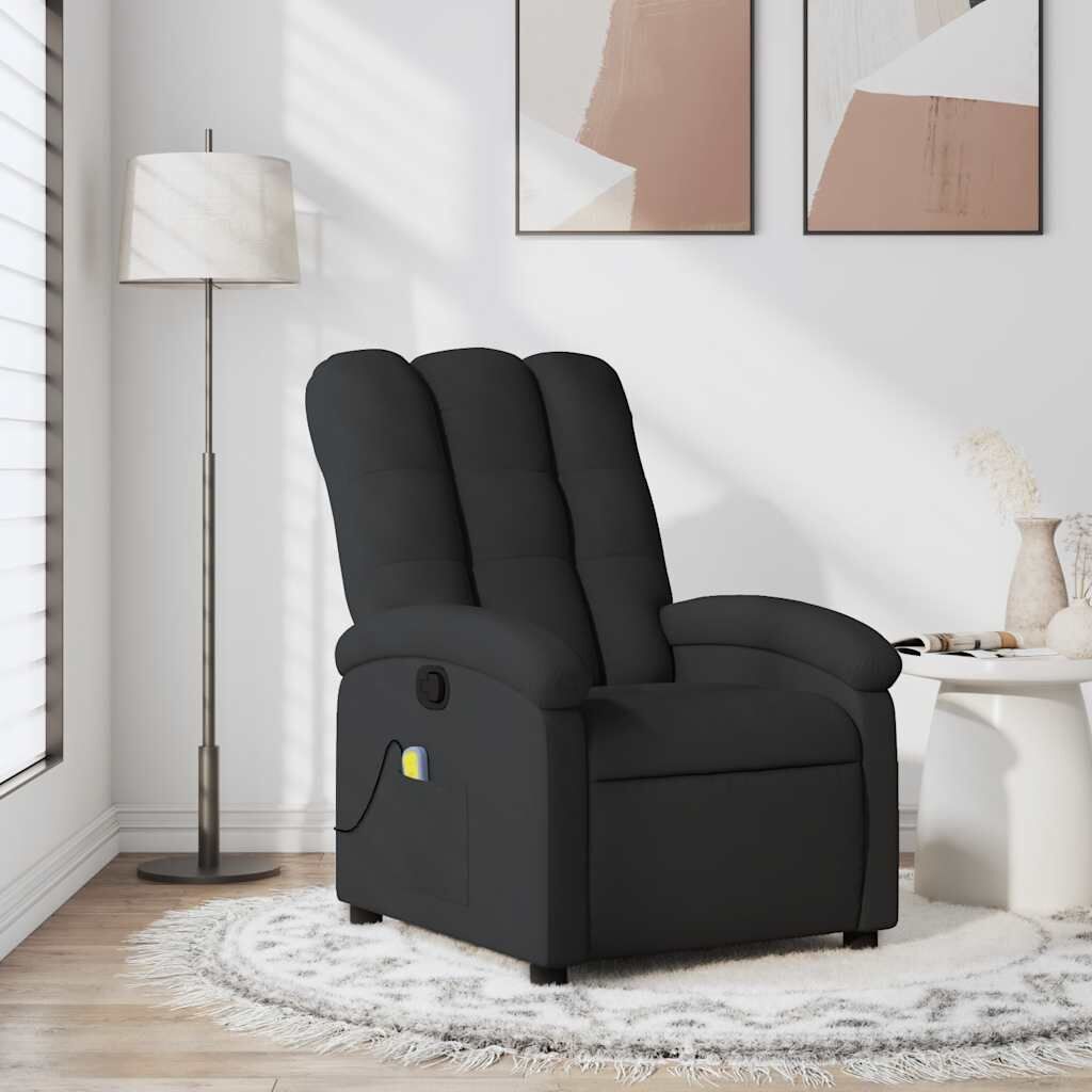 Massage Recliner Chair Black Fabric Price