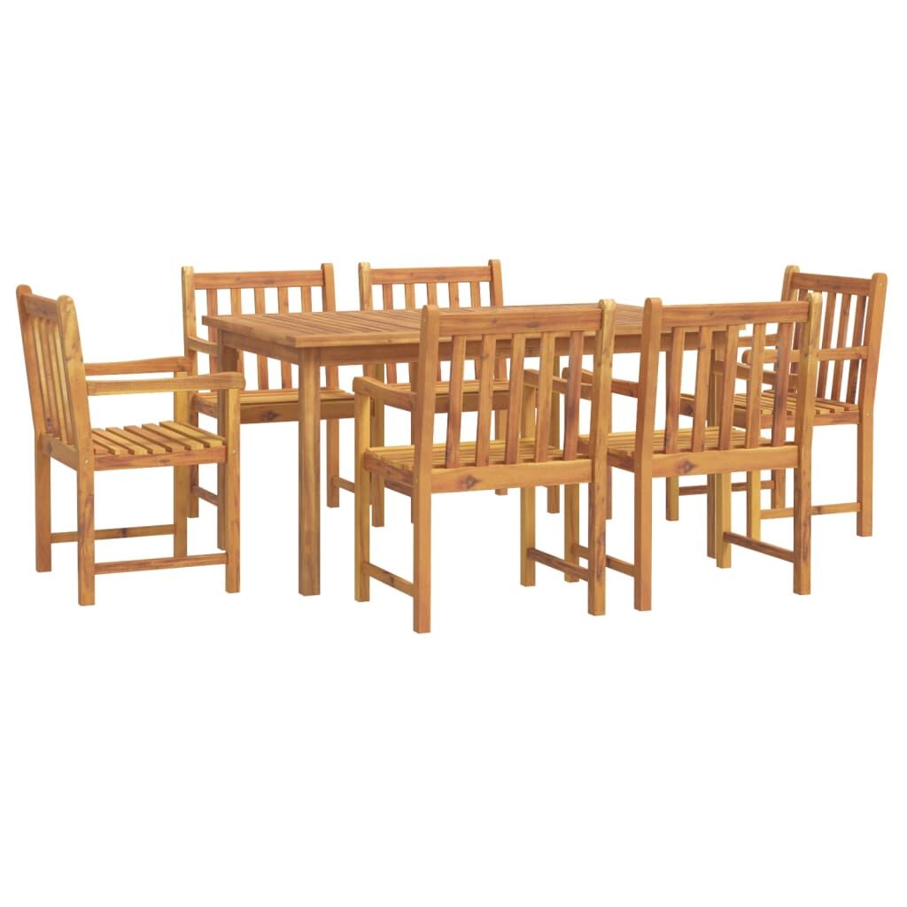 7 Piece Garden Dining Set Solid Wood Acacia Price