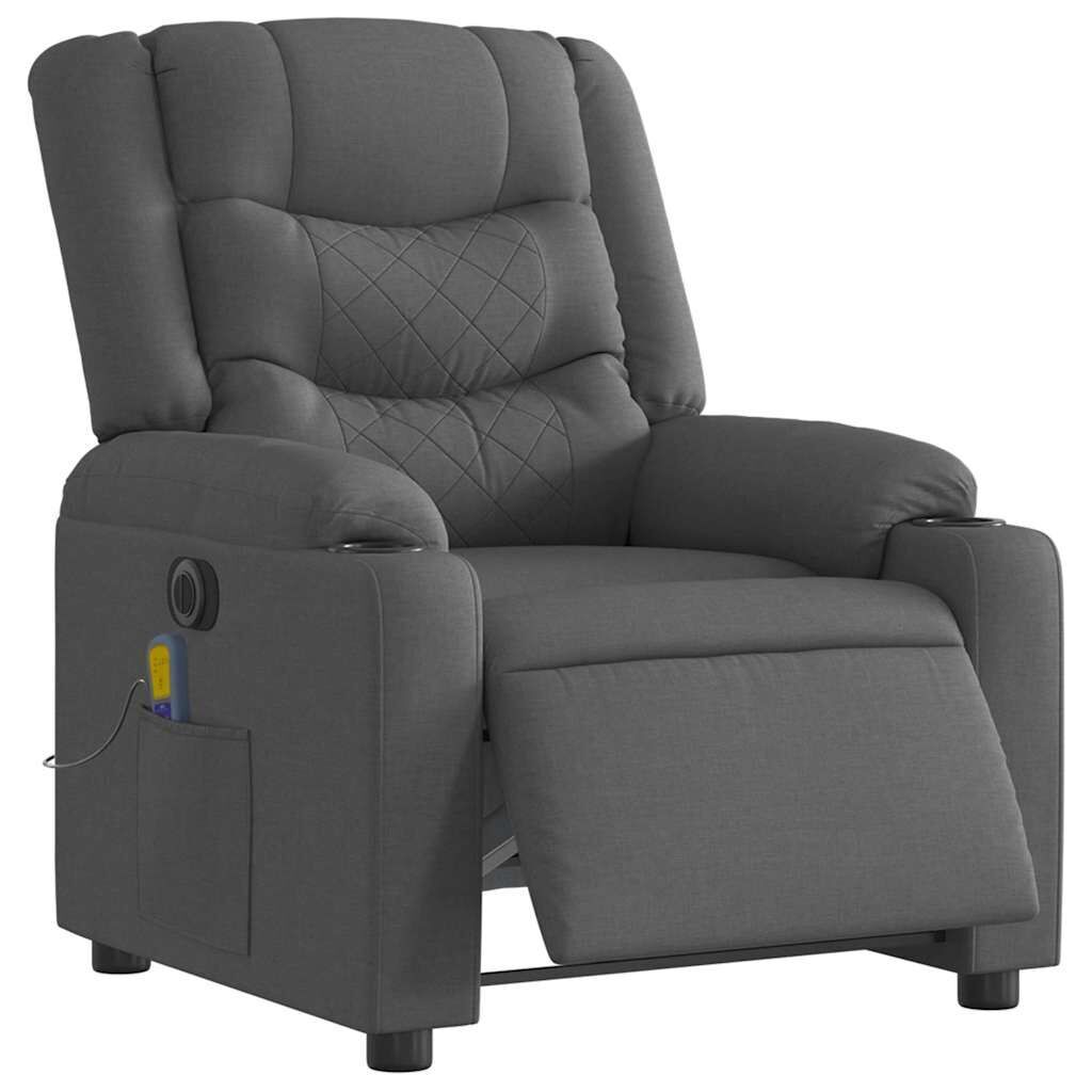 Electric Massage Recliner Chair Dark Grey Fabric Price