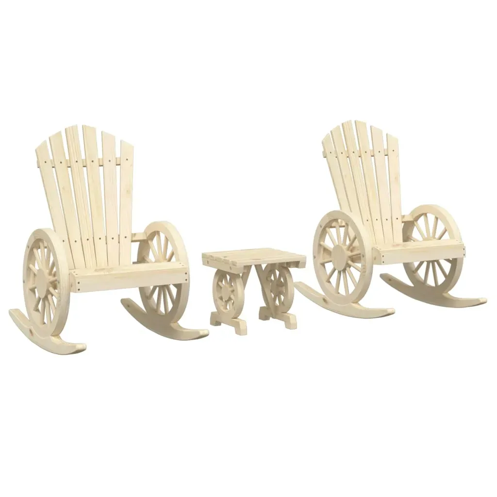 3 Piece Garden Lounge Set Solid Wood Fir Price