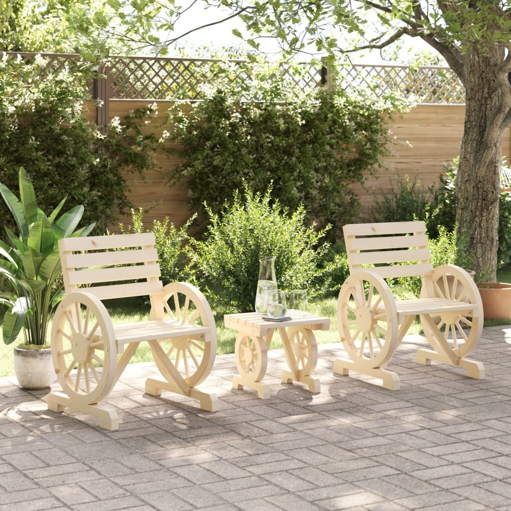3 Piece Garden Lounge Set Solid Wood Fir Price