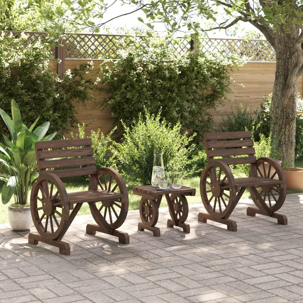 3 Piece Garden Lounge Set Solid Wood Fir Price