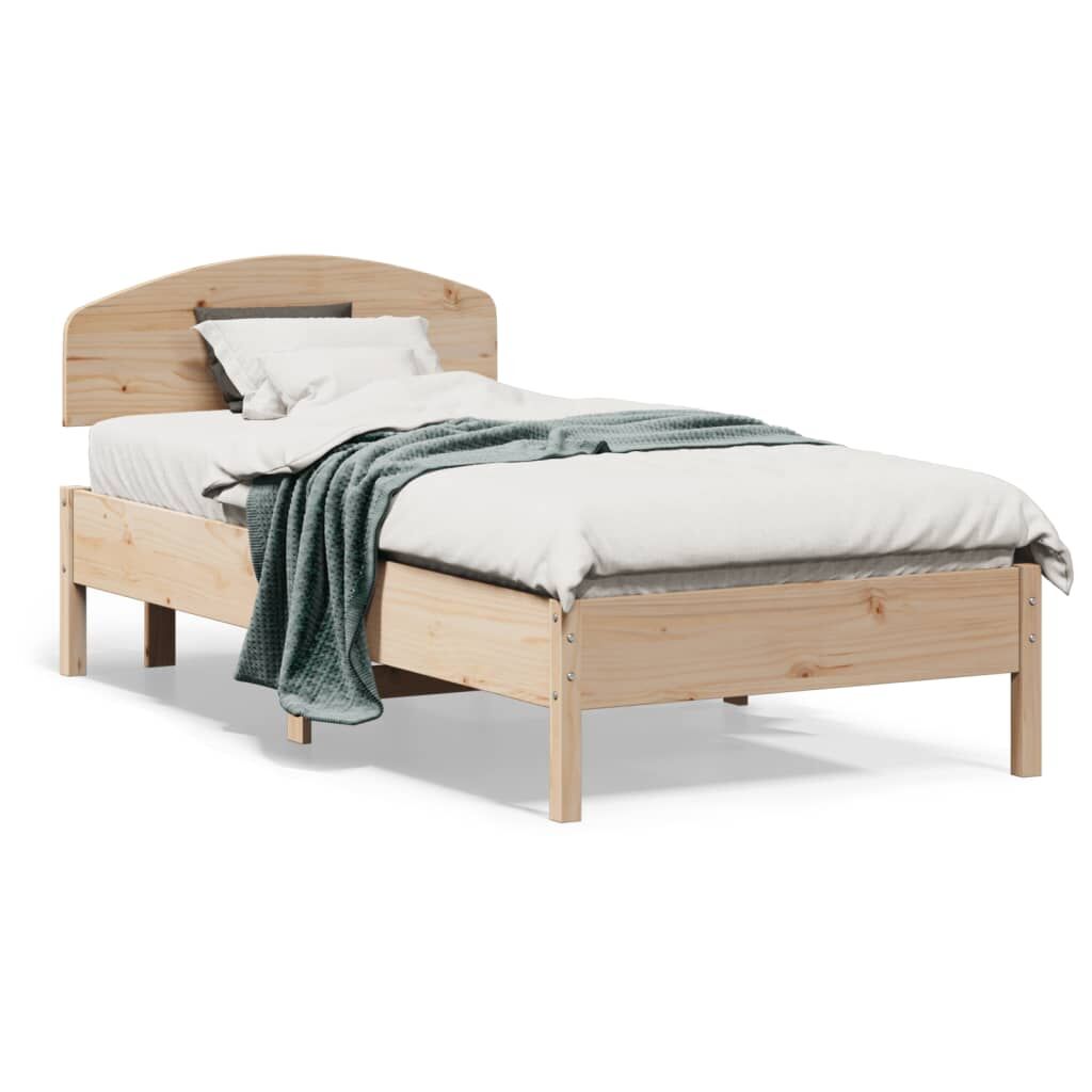 Bed Frame without Mattress 90x190 cm Solid Wood Pine Price