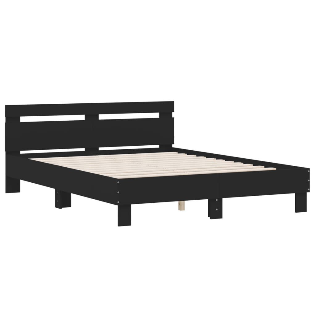 Bed Frame without Mattress Black 150x200 cm Price