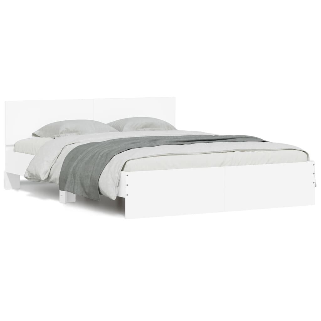 Bed Frame without Mattress White 150x200 cm Price