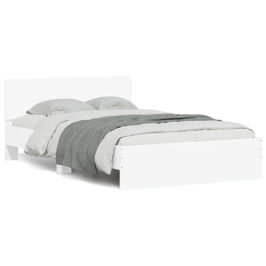 Bed Frame without Mattress White 135x190 cm Price