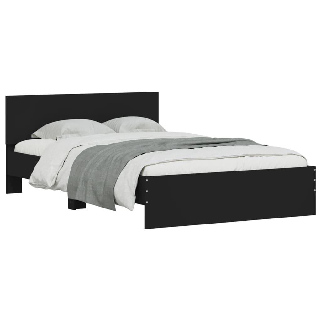 Bed Frame without Mattress Black 135x190 cm Price