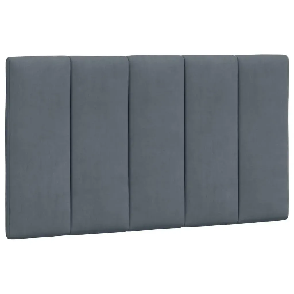 Headboard Cushion "Hanko" Dark Grey 90 cm Velvet Price