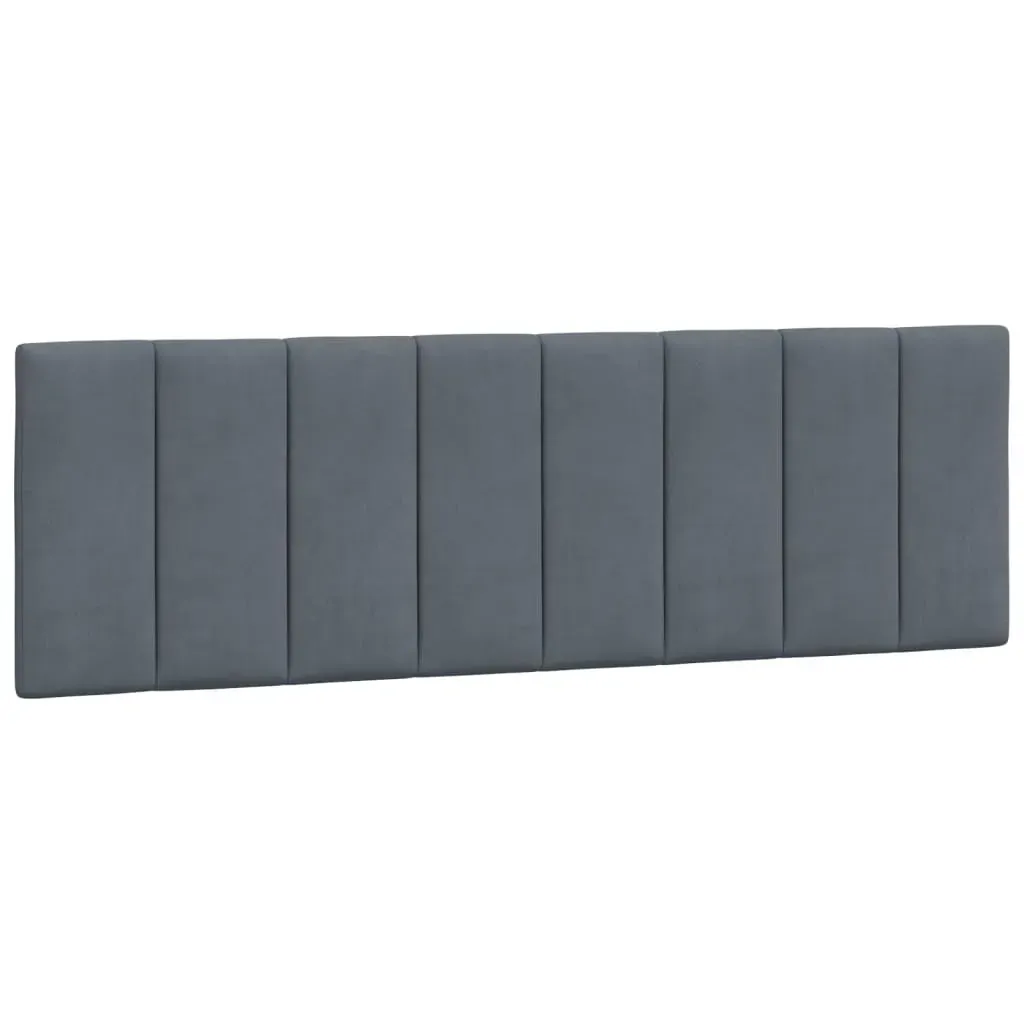 Headboard Cushion "Hanko" Dark Grey 153 cm Velvet Price