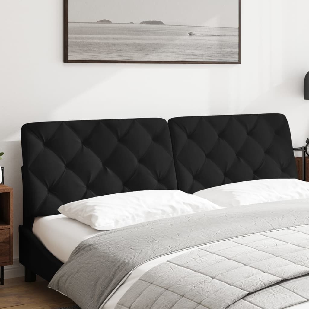 Headboard Cushion Black 180 cm Velvet Price