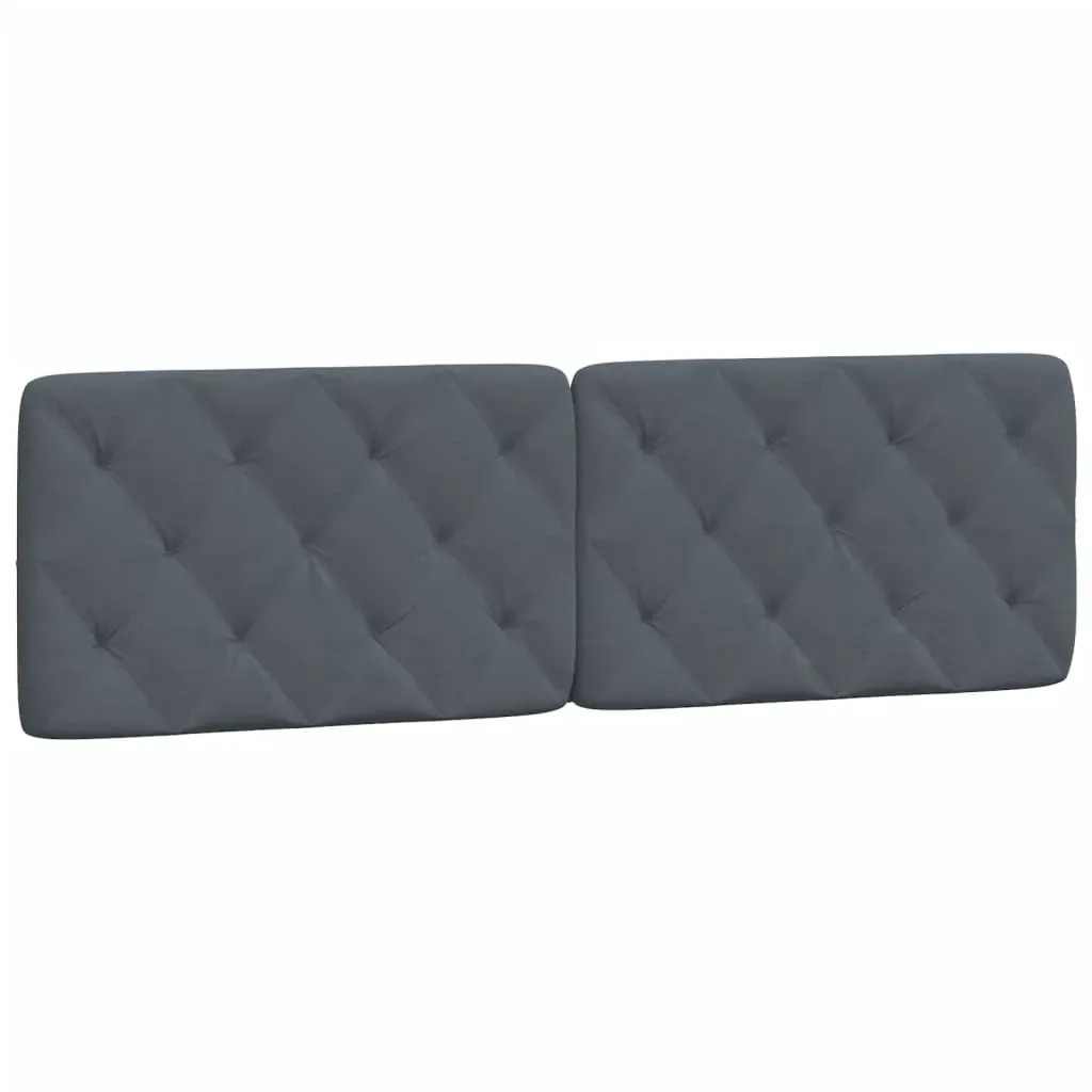 Headboard Cushion Dark Grey 153 cm Velvet Price