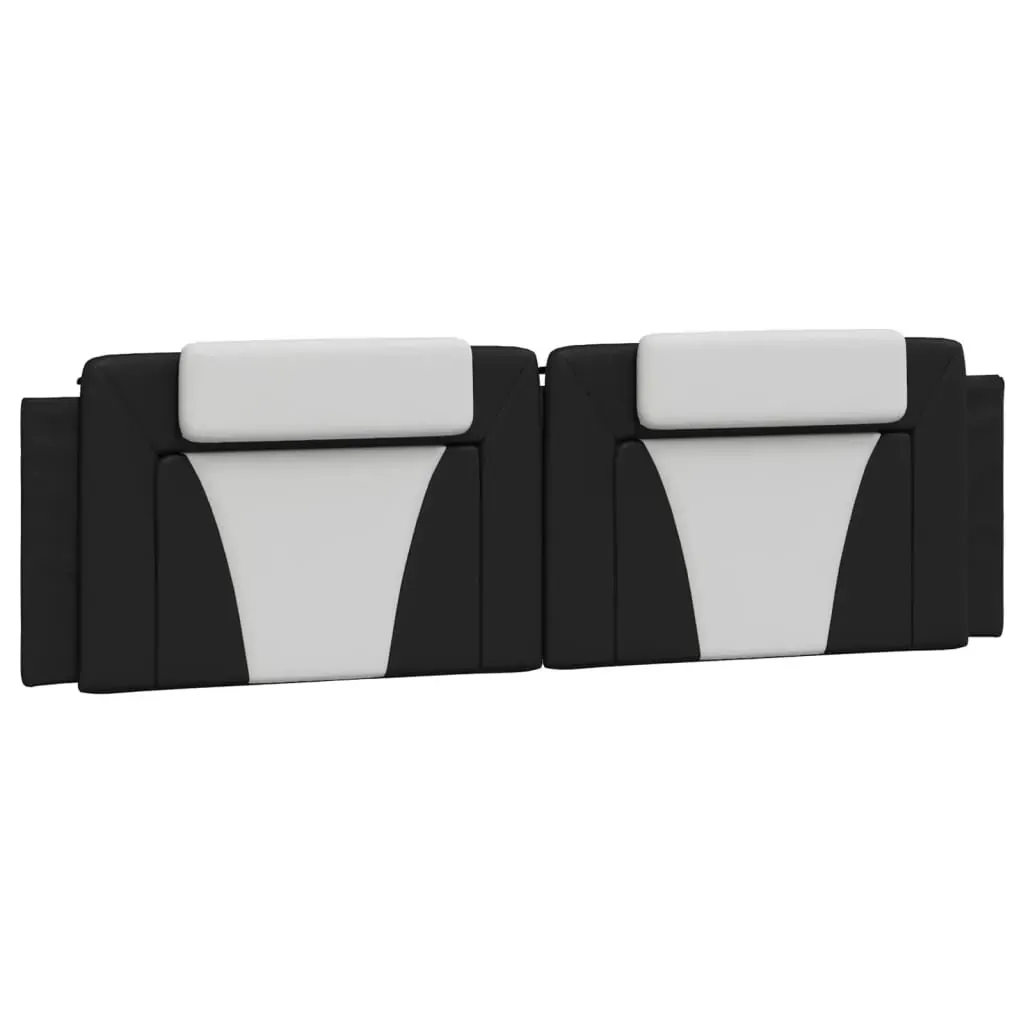 Headboard Cushion "Viana" Black and White 180 cm Faux Leather Price