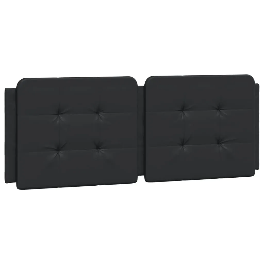 Headboard Cushion "Zadar" Black 137 cm Double Faux Leather Price