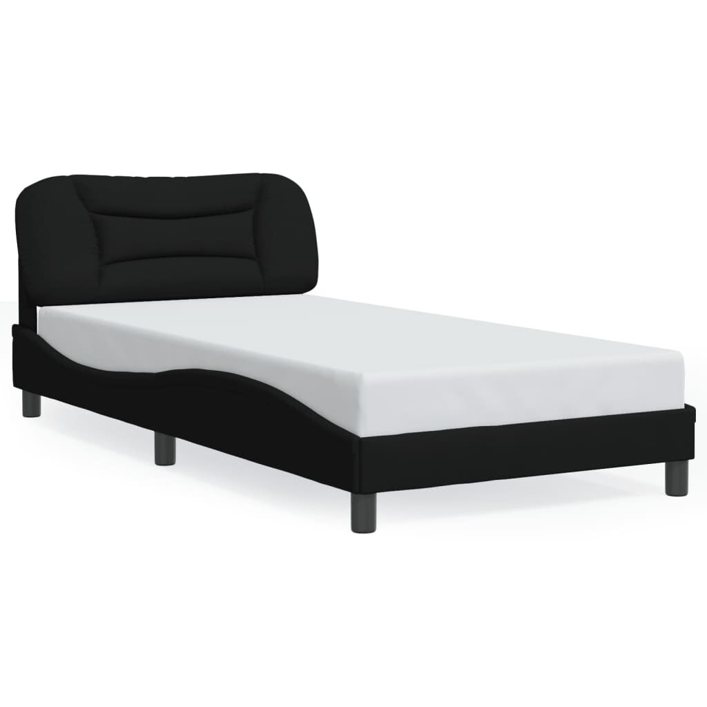 Bed Frame without Mattress Black 107x203 cm King Single Fabric Price