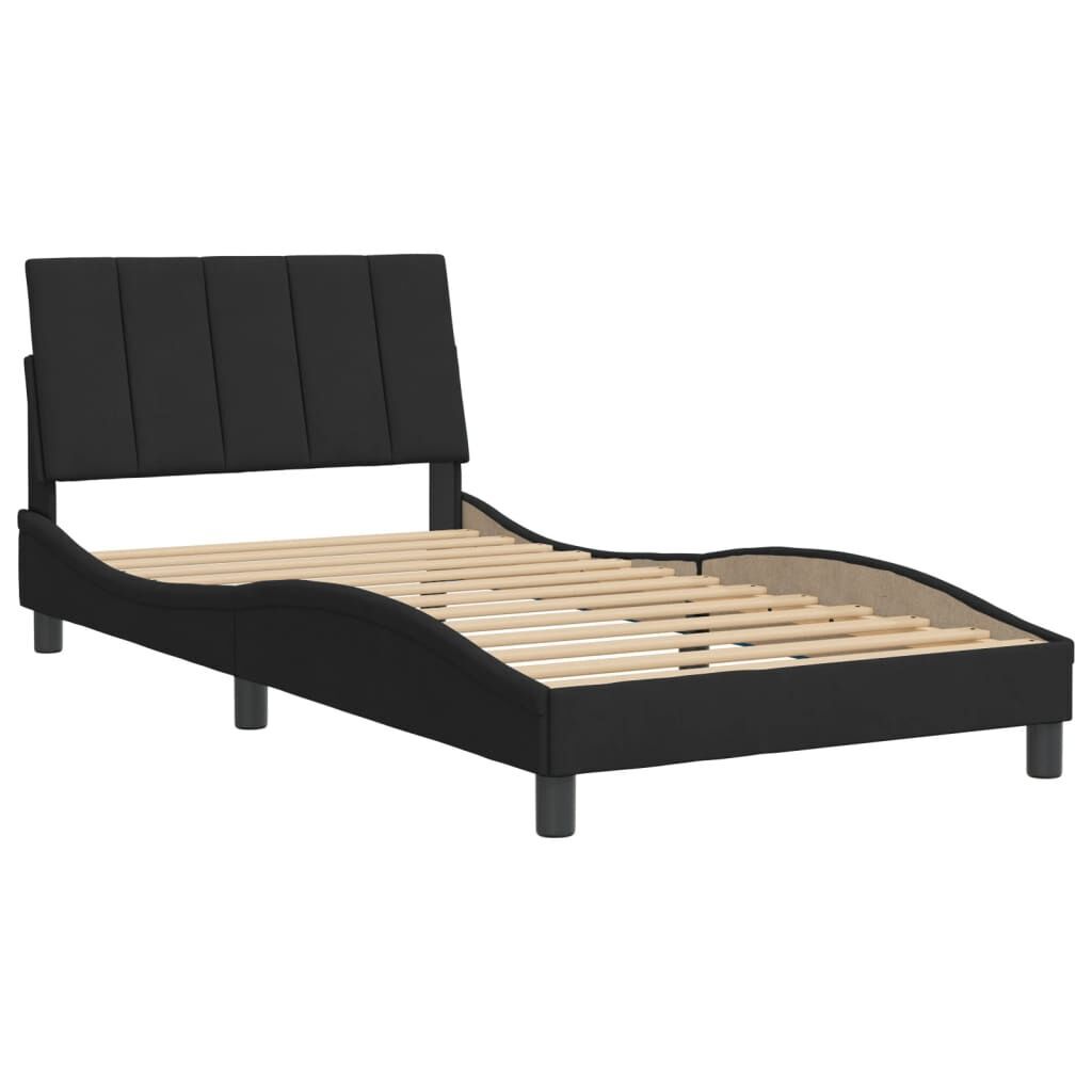 Bed Frame without Mattress Black 107x203 cm King Single Velvet Price