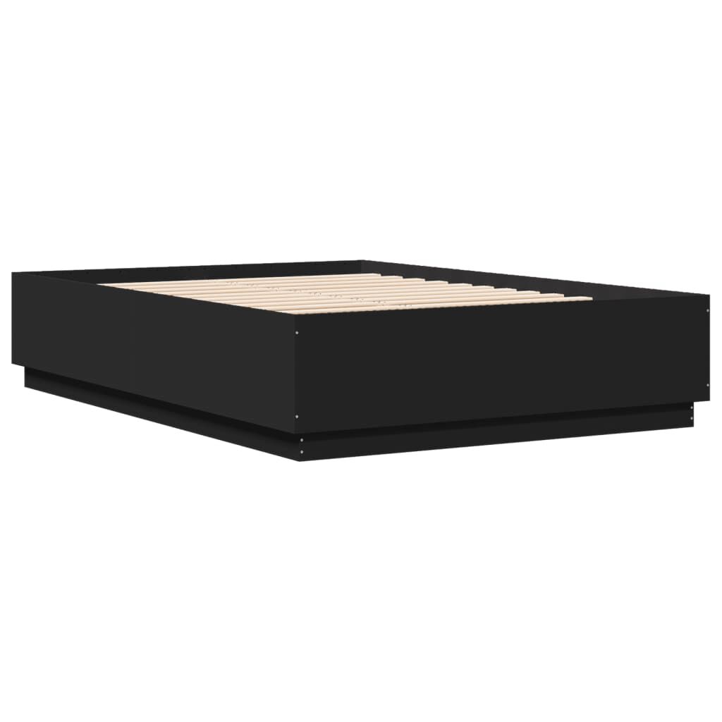 Bed Frame with LED without Mattress Black 150x200 cm Price