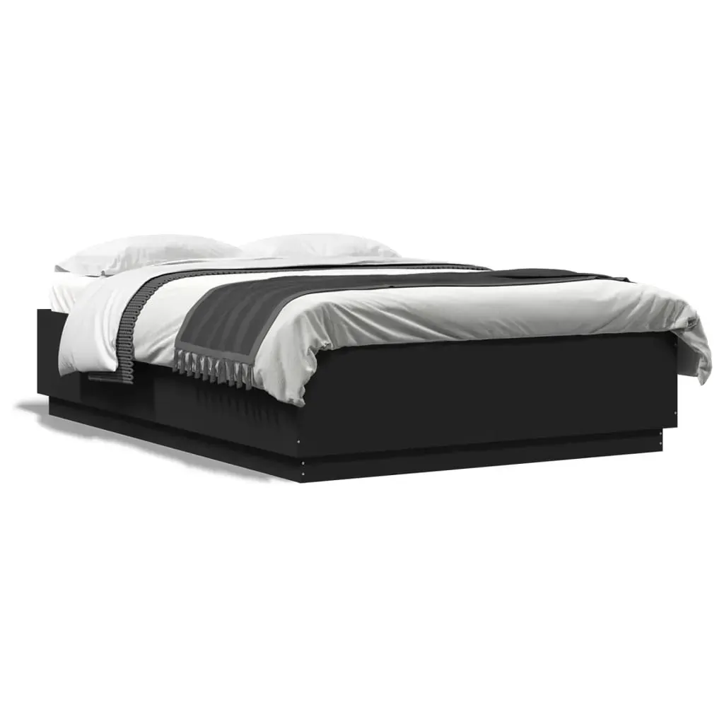 Bed Frame without Mattress Black 150x200 cm Price
