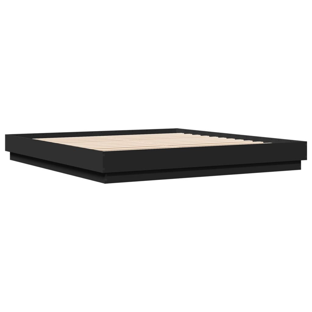 Bed Frame without Mattress Black 183x203 cm King Price