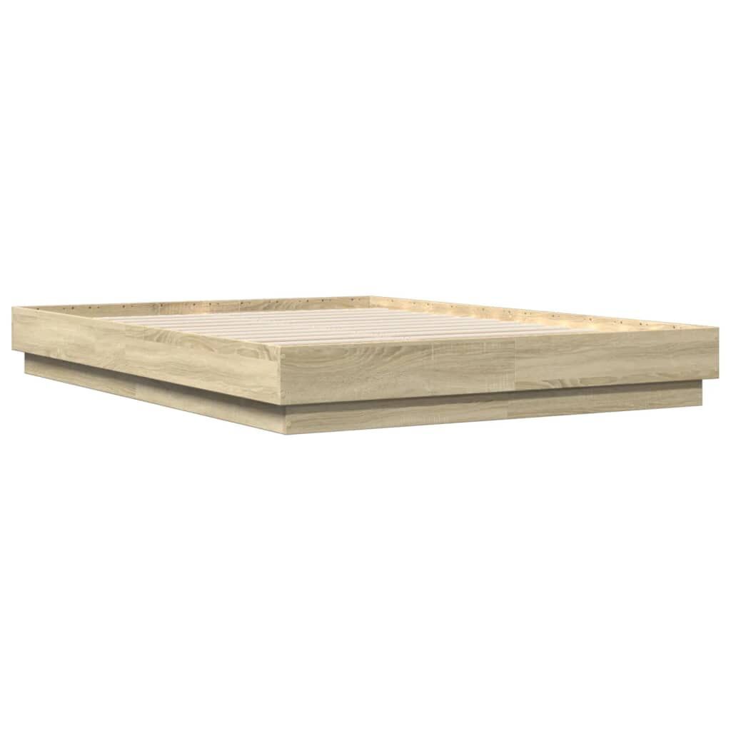 Bed Frame without Mattress Sonoma Oak 150x200 cm Price