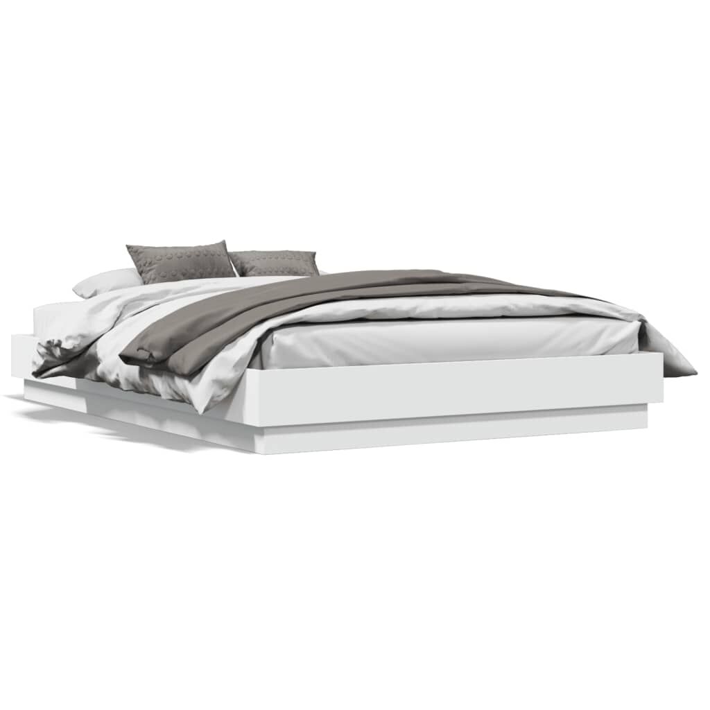 Bed Frame without Mattress White 135x190 cm Price