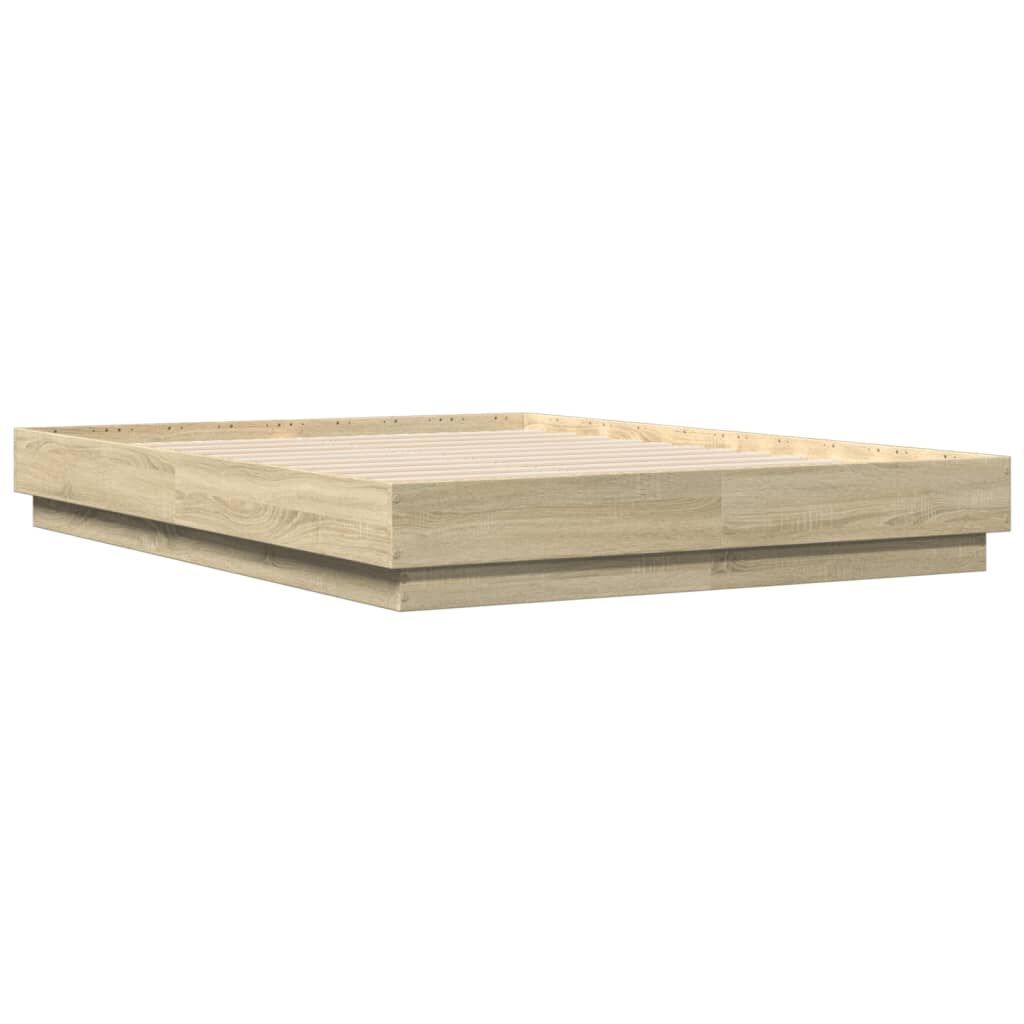 Bed Frame without Mattress Sonoma Oak 135x190 cm Price
