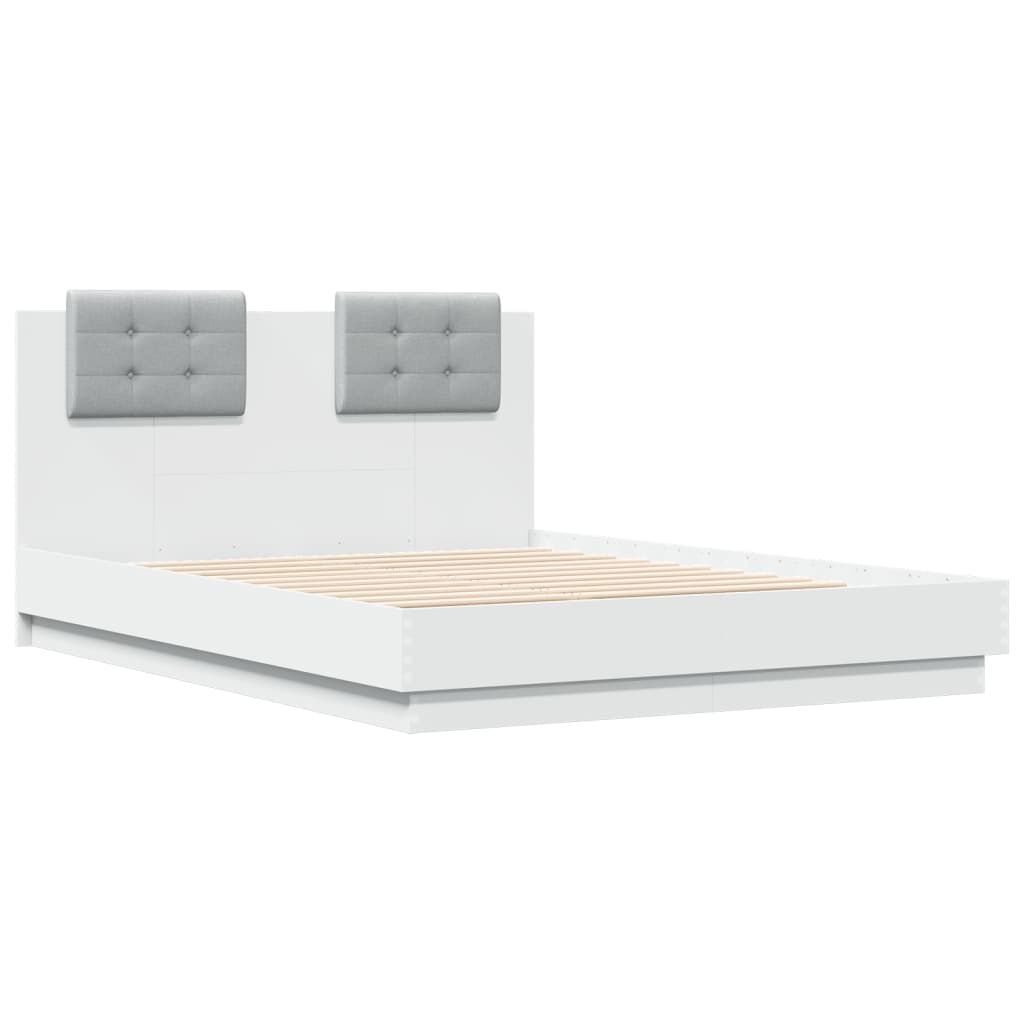 Bed Frame without Mattress White 135x190 cm Price