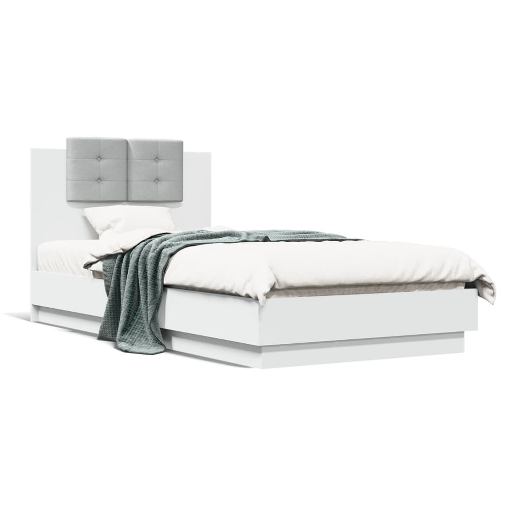 Bed Frame without Mattress White 90x190 cm Price