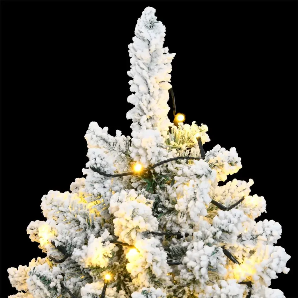 Artificial Hinged Christmas Tree 150 LEDs & Flocked Snow 150 cm Price