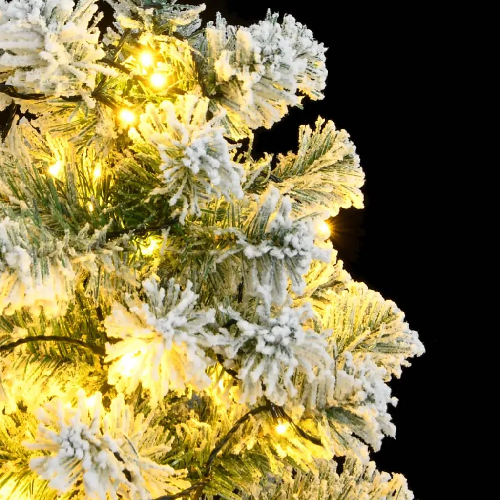 Artificial Hinged Christmas Tree 150 LEDs & Flocked Snow 120 cm Price